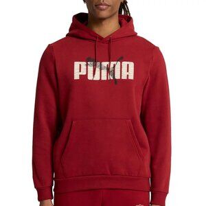 PUMA Hoodie Men's Regular-Fit Bold Logo-Print Hoodie/Sweatshirt XX-Large Red